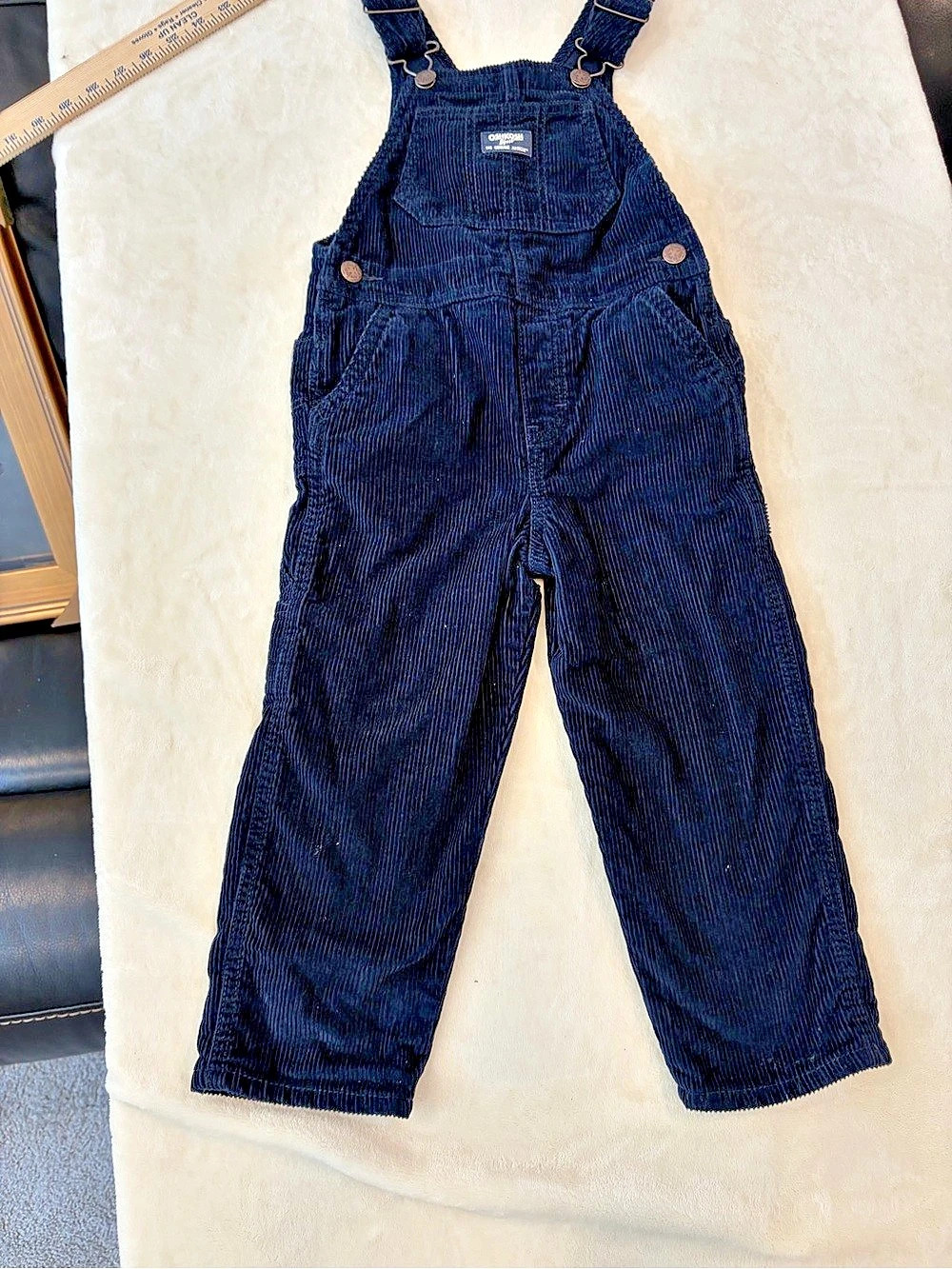 OshKosh B'gosh Vestbak Corduroy Overalls Black 4T/4A